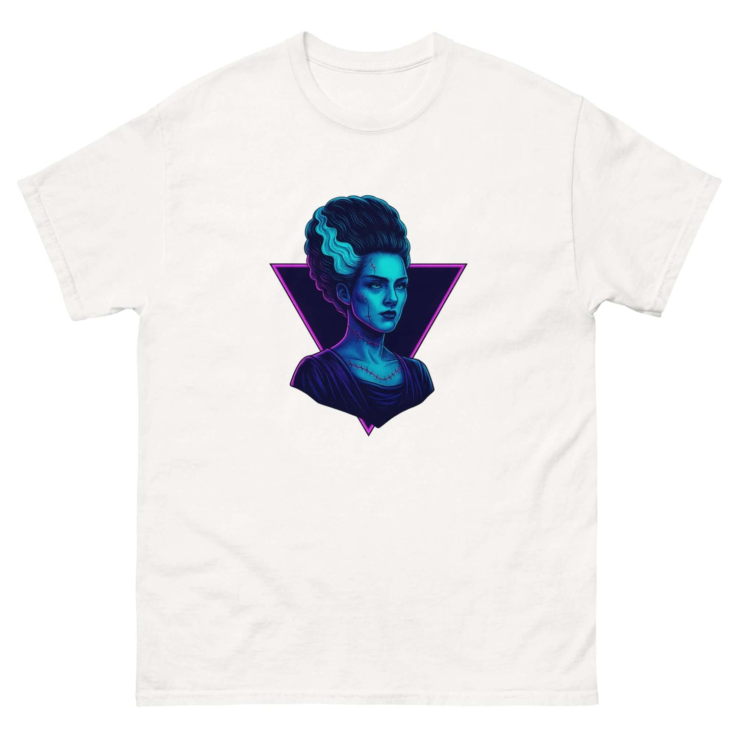 Neon Bride of Frankenstein T-Shirt – Retro Gothic Horror Tee