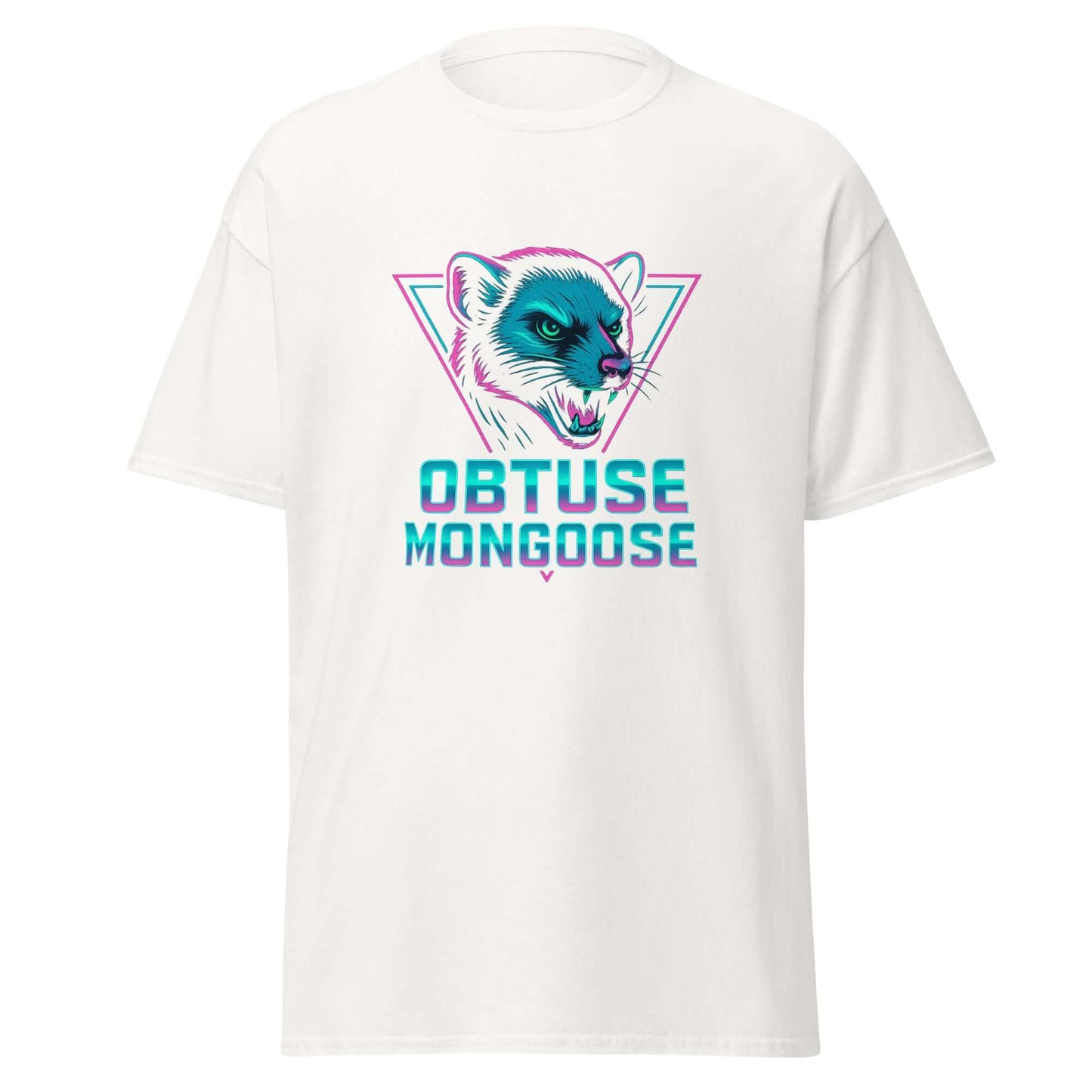 Obtuse Mongoose T-Shirt Neon Retro Brand Logo Tee