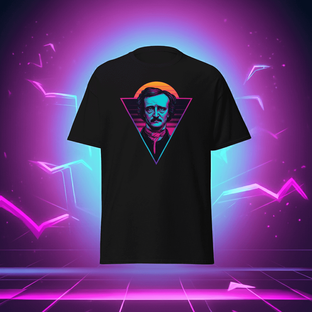 Edgar Allan Poe Neon Gothic Tee Obtuse Mongoose