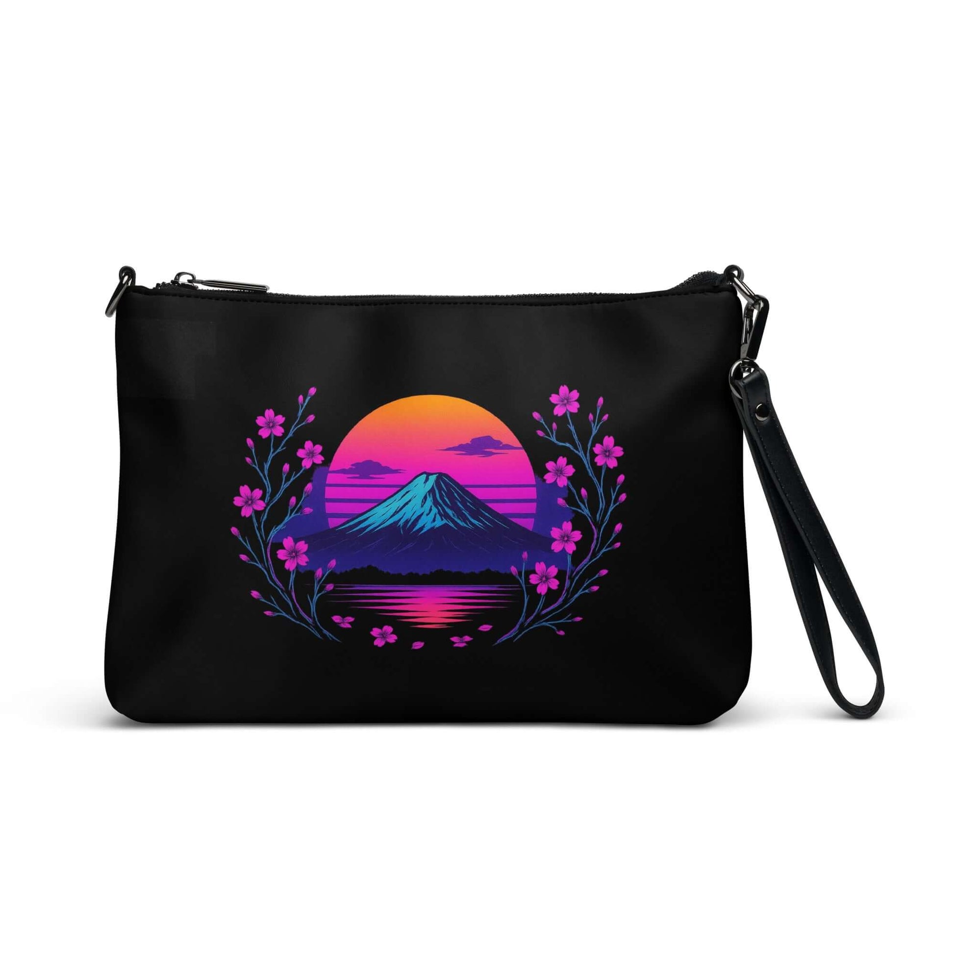 Mt Fuji Cherry Blossom Neon Crossbody Bag Obtuse Mongoose