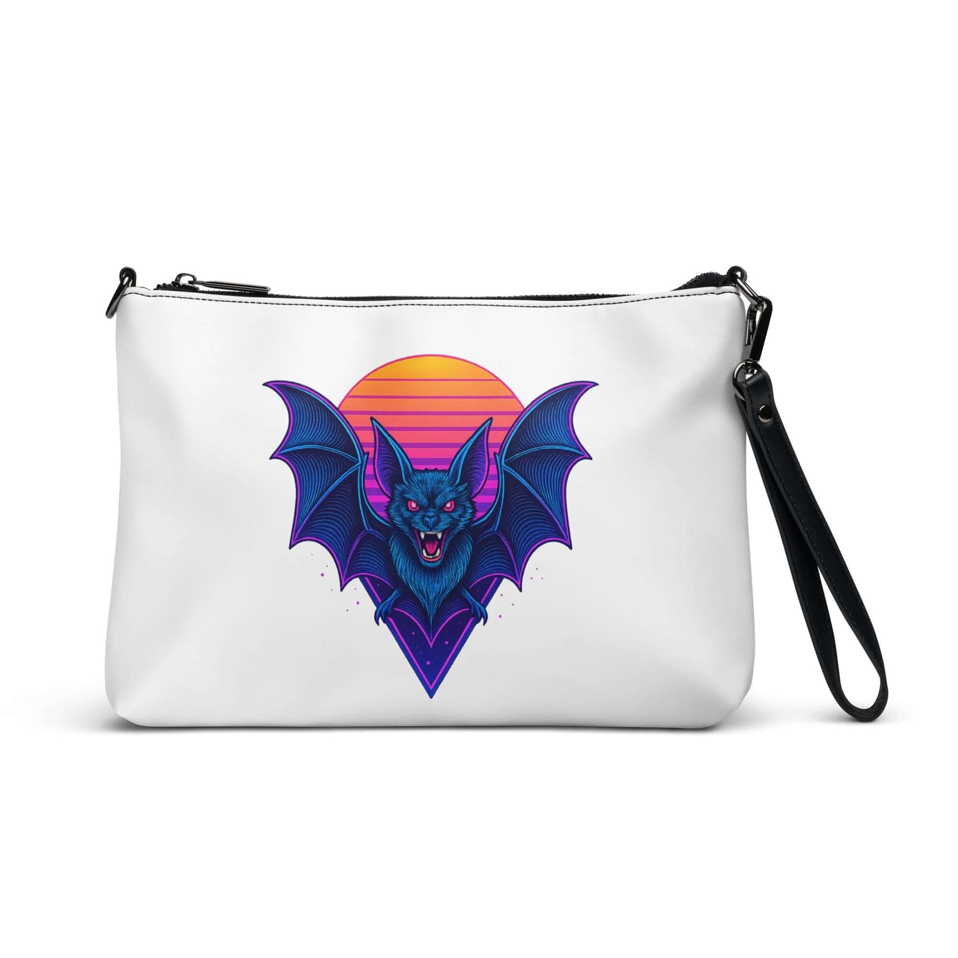 Neon Bat Crossbody Bag Obtuse Mongoose Retro Synthwave