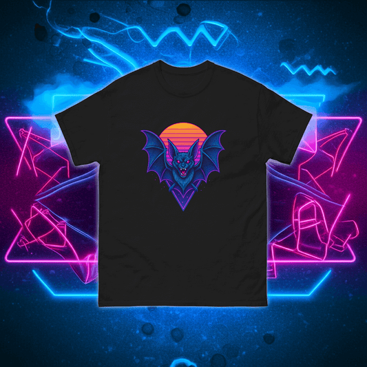 Neon Bat T-Shirt Gothic Retrowave Vampire Aesthetic Tee