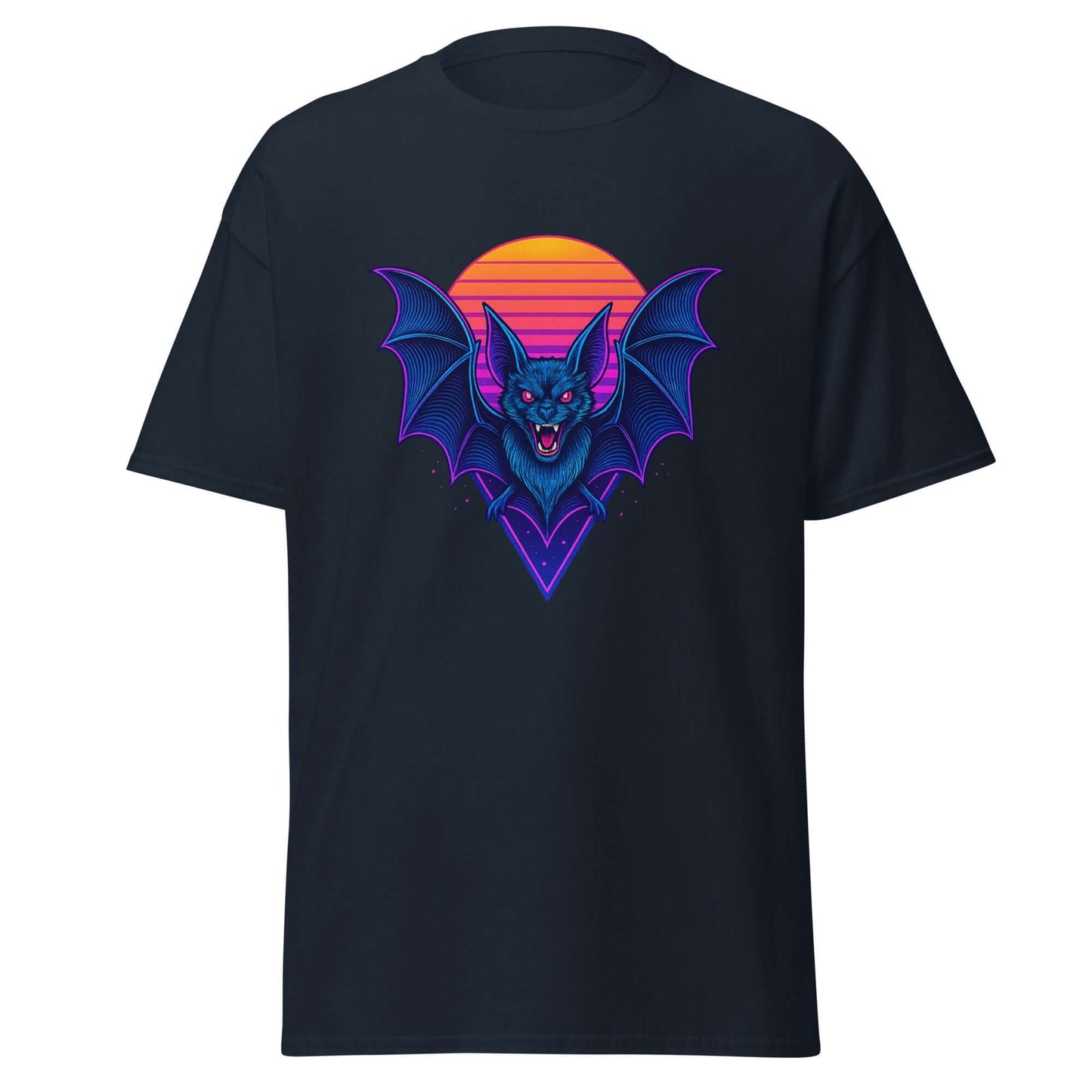 Neon Bat T-Shirt Gothic Retrowave Vampire Aesthetic Tee