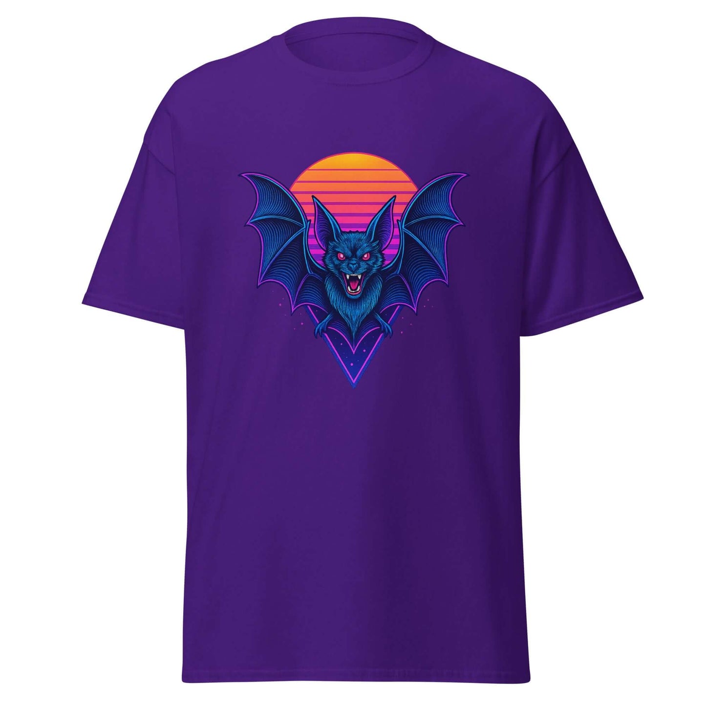 Neon Bat T-Shirt Gothic Retrowave Vampire Aesthetic Tee
