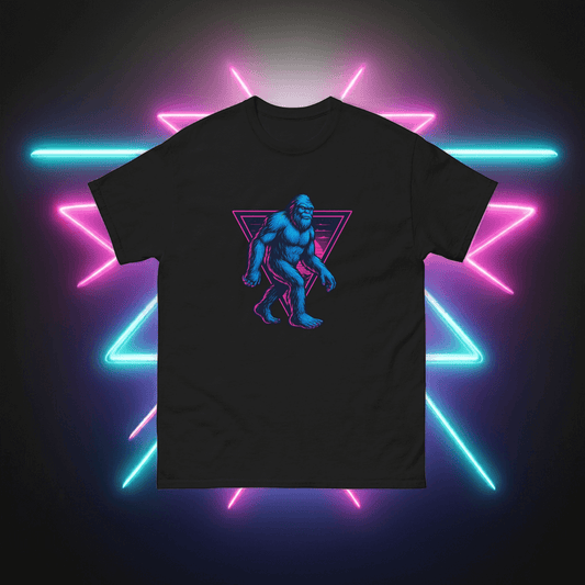 Neon Bigfoot T-Shirt – Retro Cryptid Streetwear