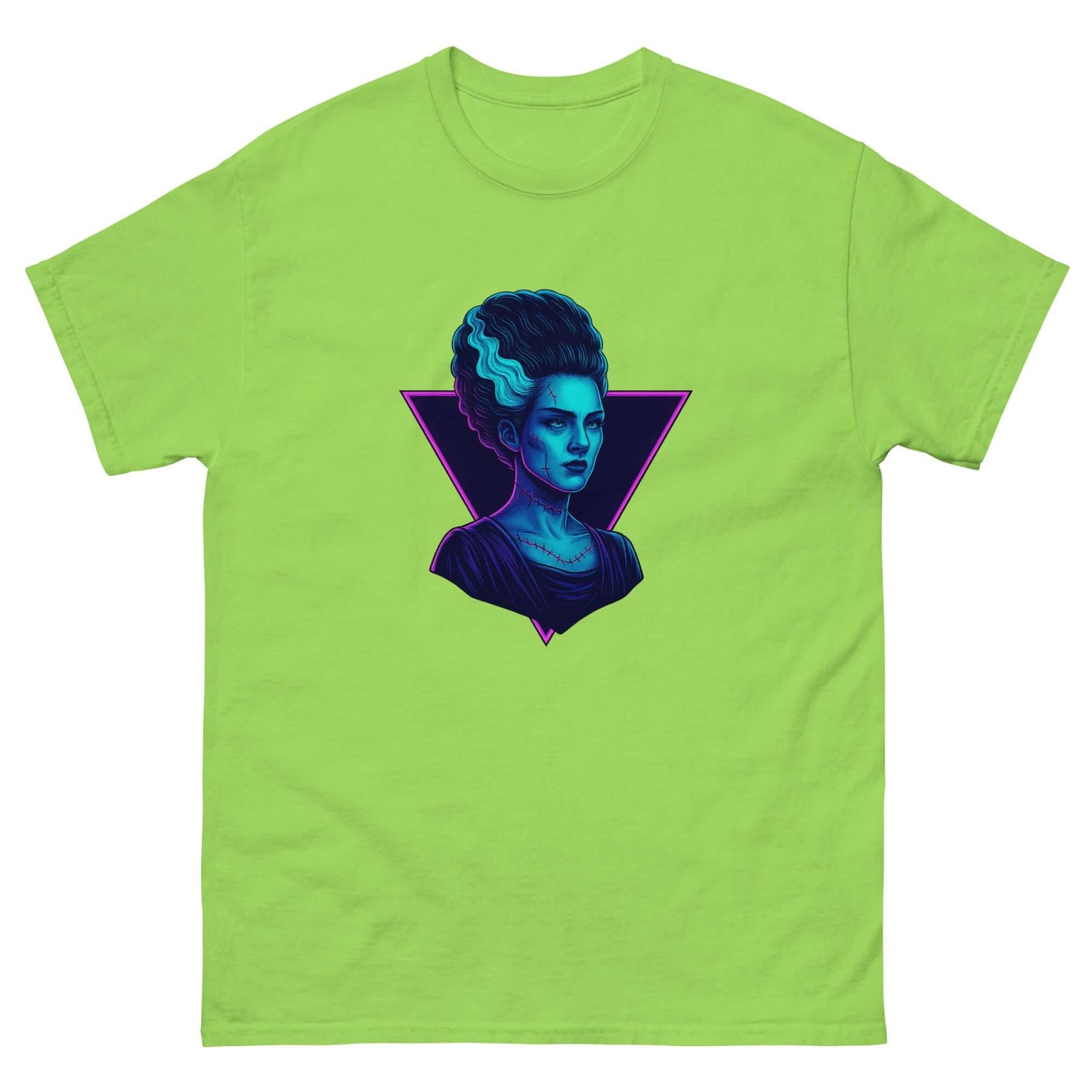 Neon Bride of Frankenstein T-Shirt – Retro Gothic Horror Tee