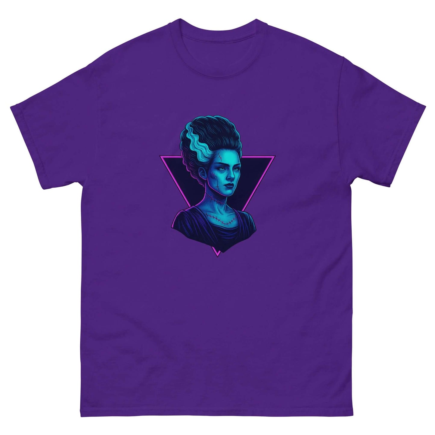Neon Bride of Frankenstein T-Shirt – Retro Gothic Horror Tee