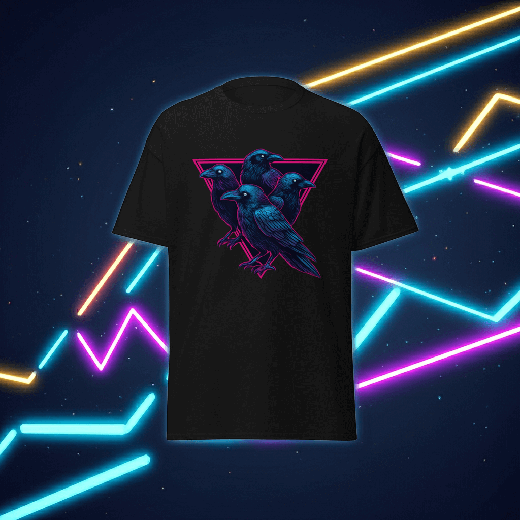 Neon Crows T-shirt Obtuse Mongoose