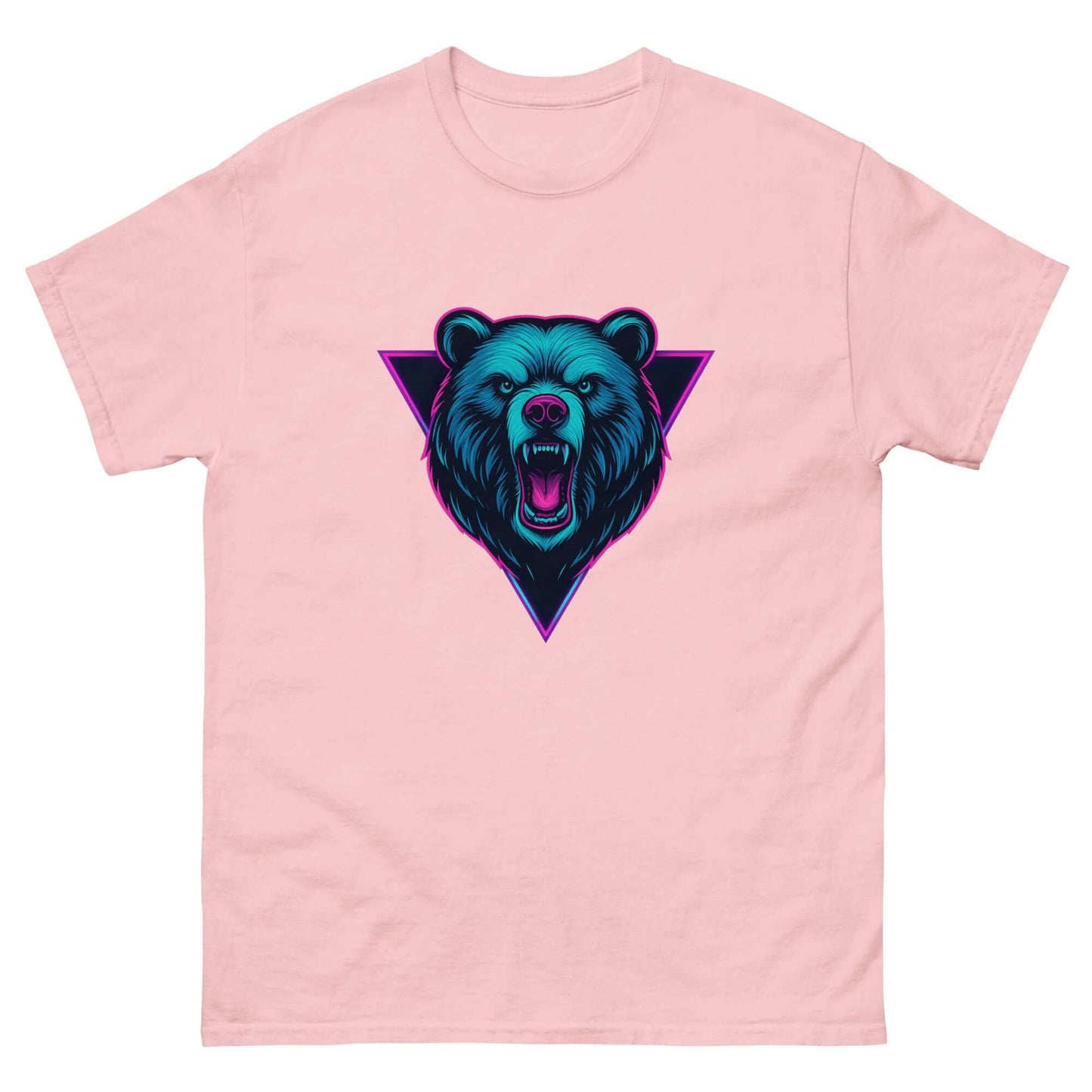 Neon Grizzly Bear T-Shirt – Retro Synthwave Tee