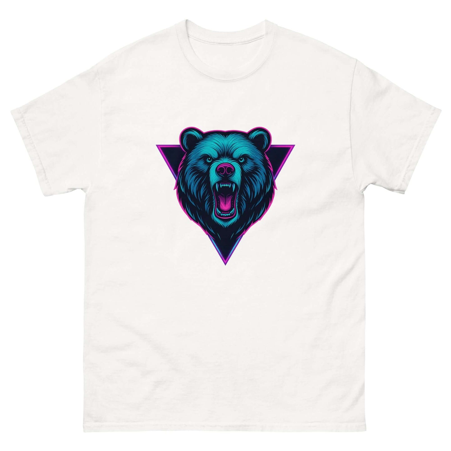 Neon Grizzly Bear T-Shirt – Retro Synthwave Tee