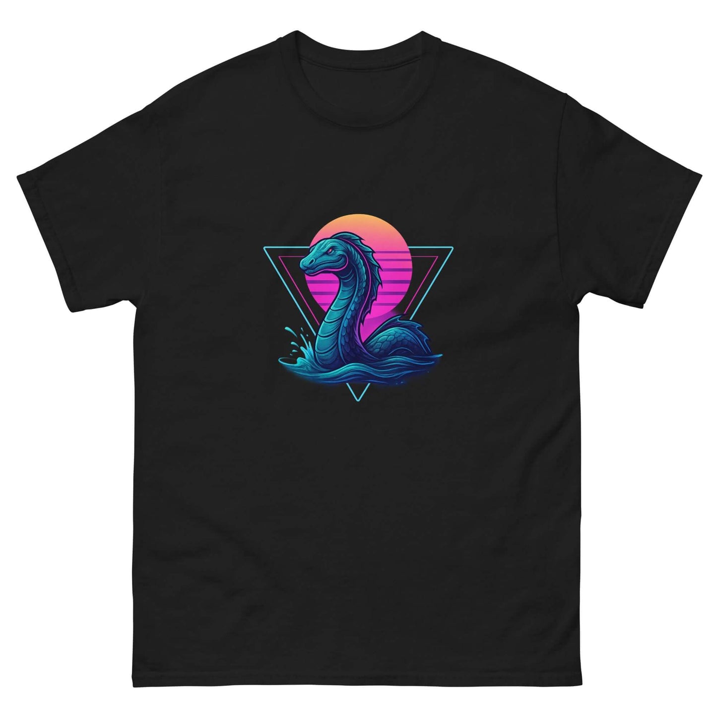 Neon Loch Ness Monster T-Shirt | Retro Cryptid Tee