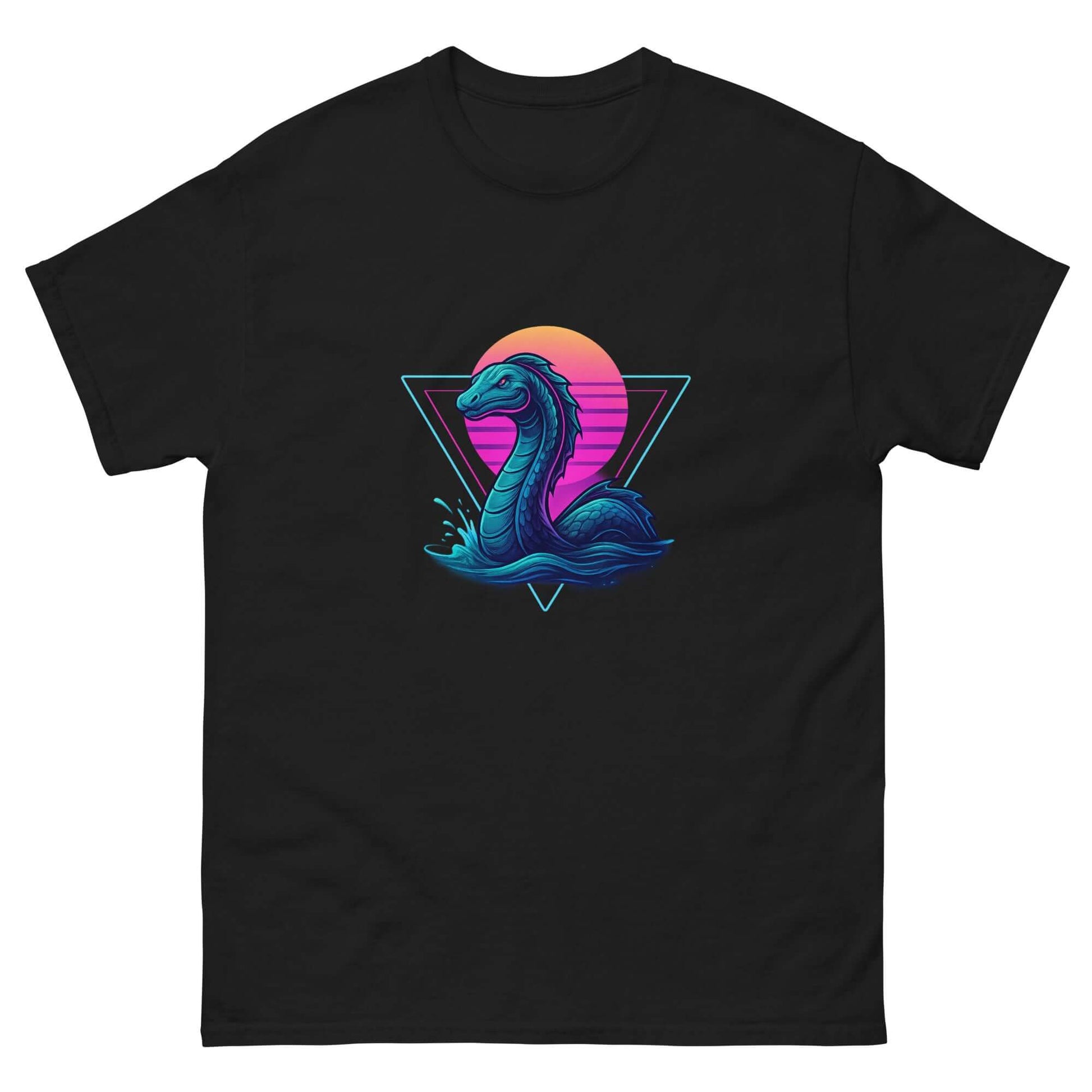Neon Loch Ness Monster T-Shirt | Retro Cryptid Tee
