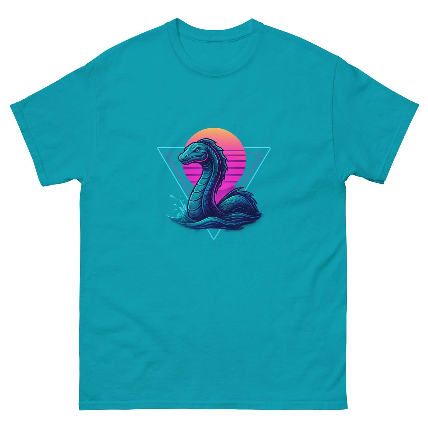 Neon Loch Ness Monster T-Shirt | Retro Cryptid Tee