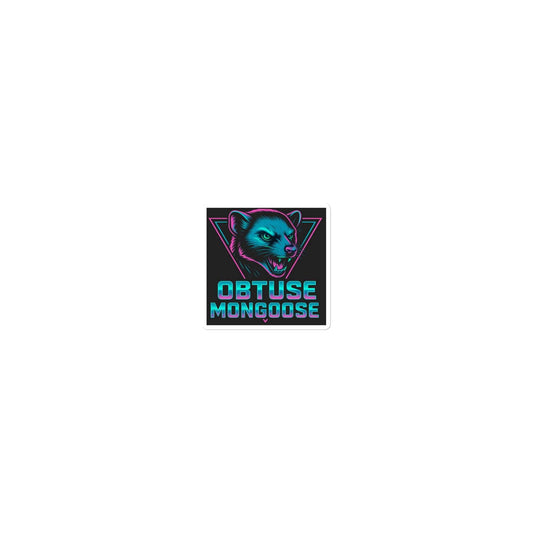 Obtuse Mongoose Sticker Neon Retro Animal Vinyl Decal