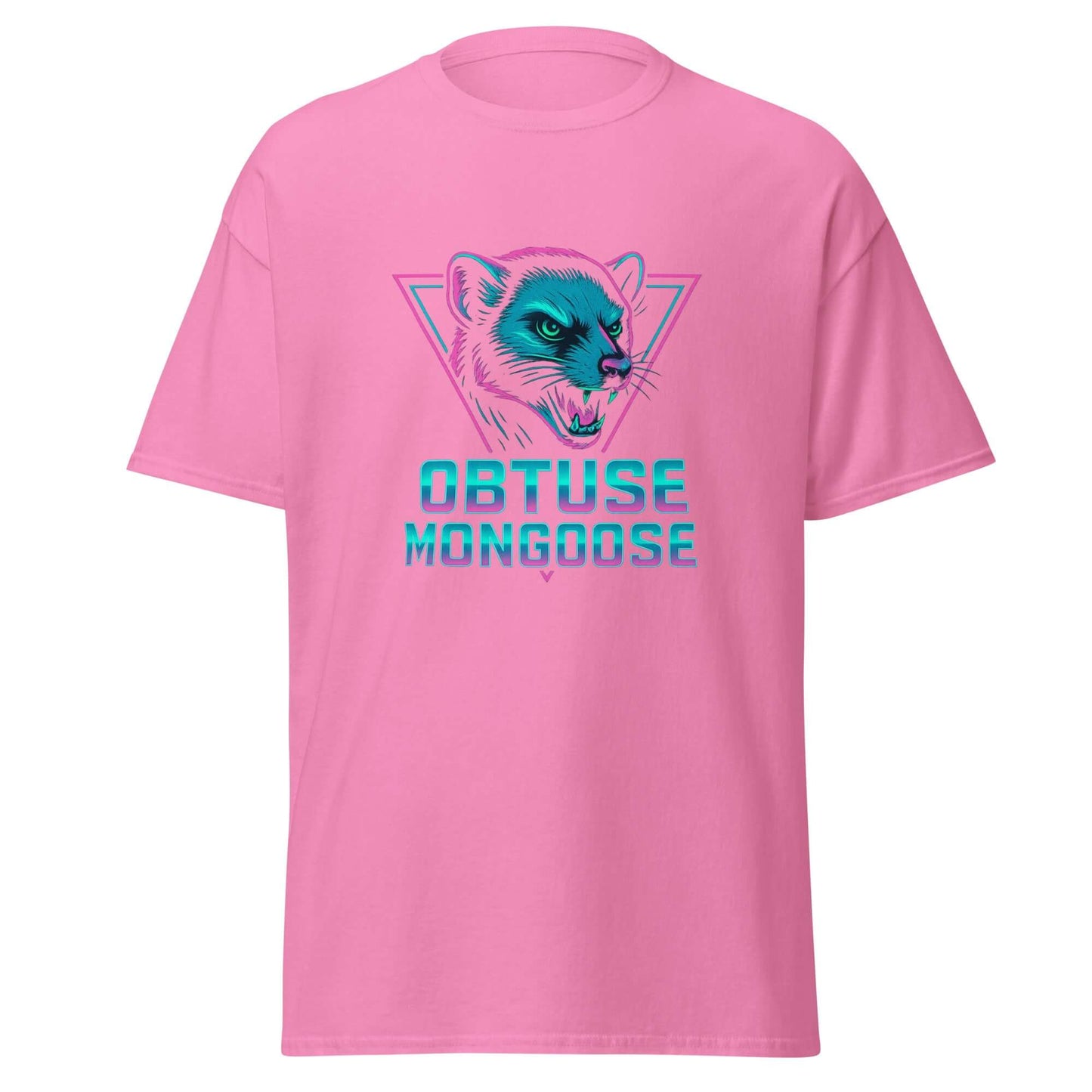 Obtuse Mongoose T-Shirt Neon Retro Brand Logo Tee