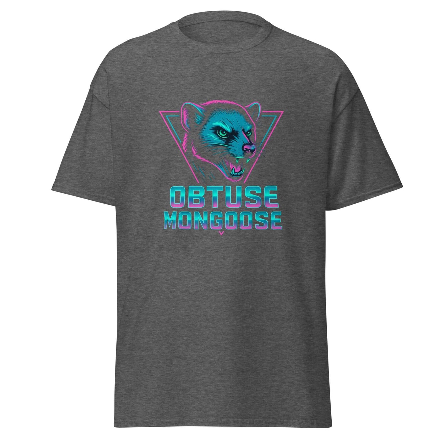 Obtuse Mongoose T-Shirt Neon Retro Brand Logo Tee