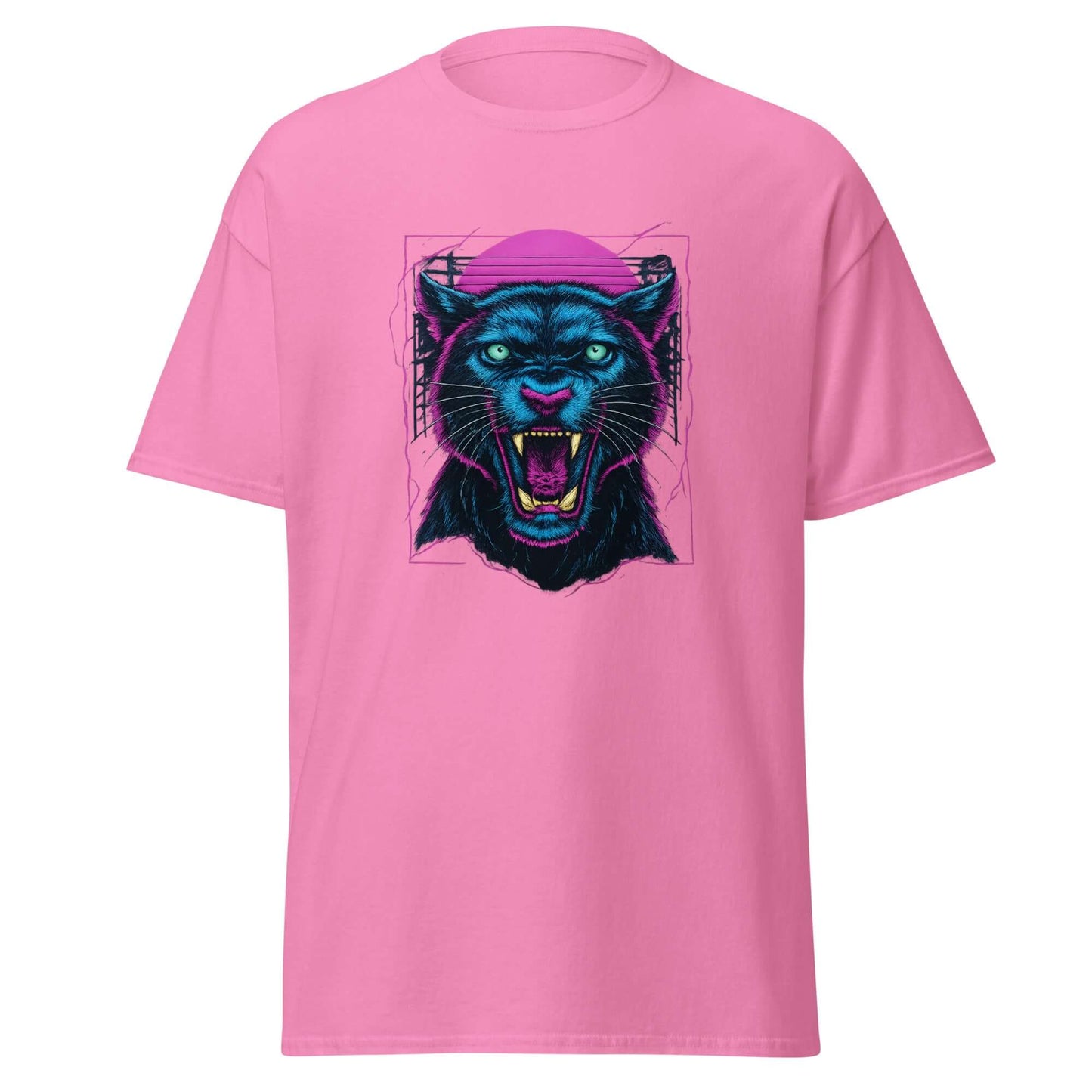 Panther T-Shirt Neon Vaporwave Jungle Cat Tee