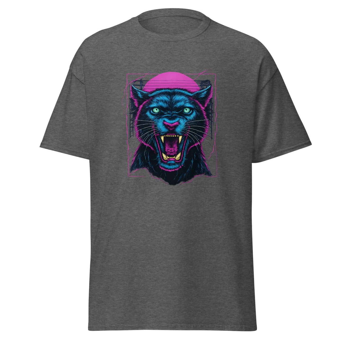 Panther T-Shirt Neon Vaporwave Jungle Cat Tee